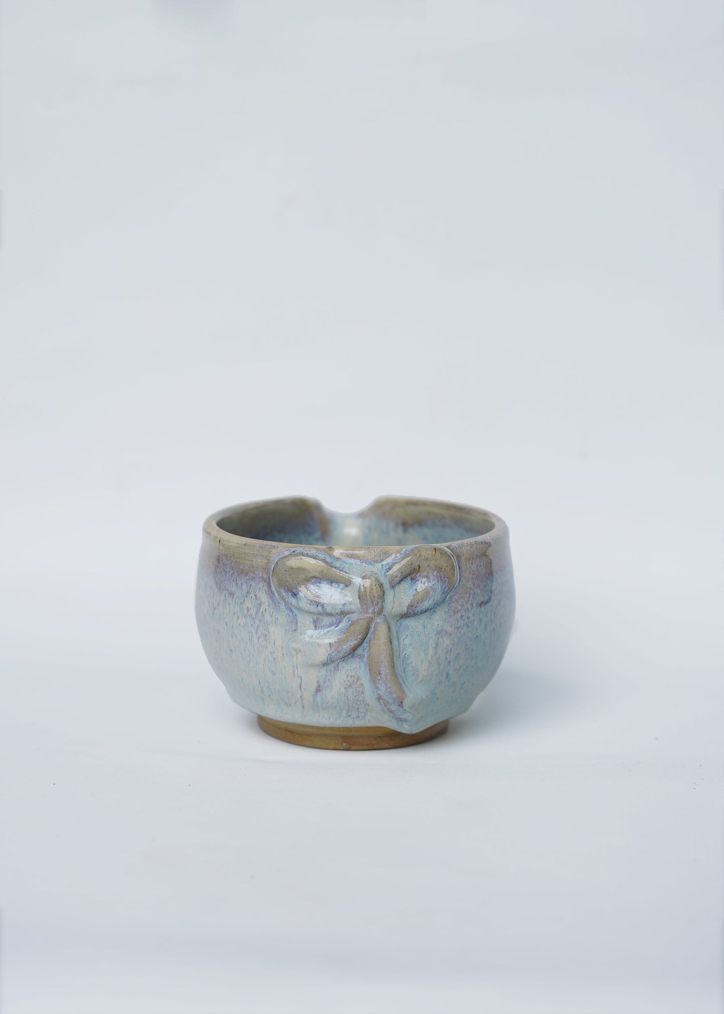 Bow detail special glaze matcha bowl